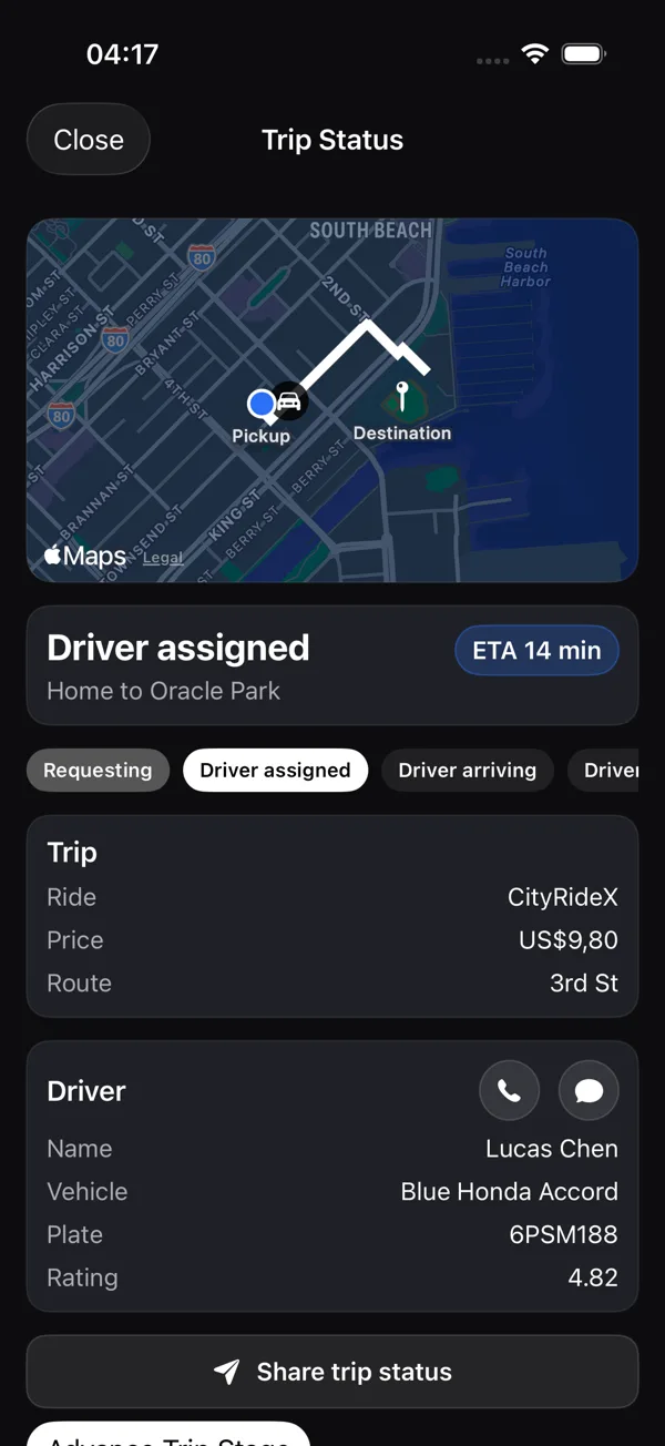 Final screen for cityride-001