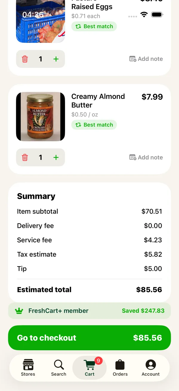 Final screen for freshcart-001