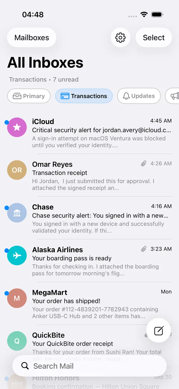 Final screen for mail-002