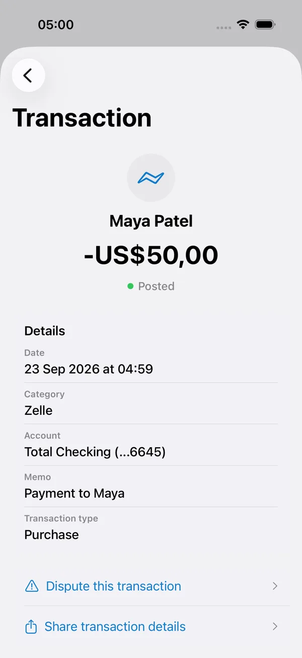 Final screen for mybank-003