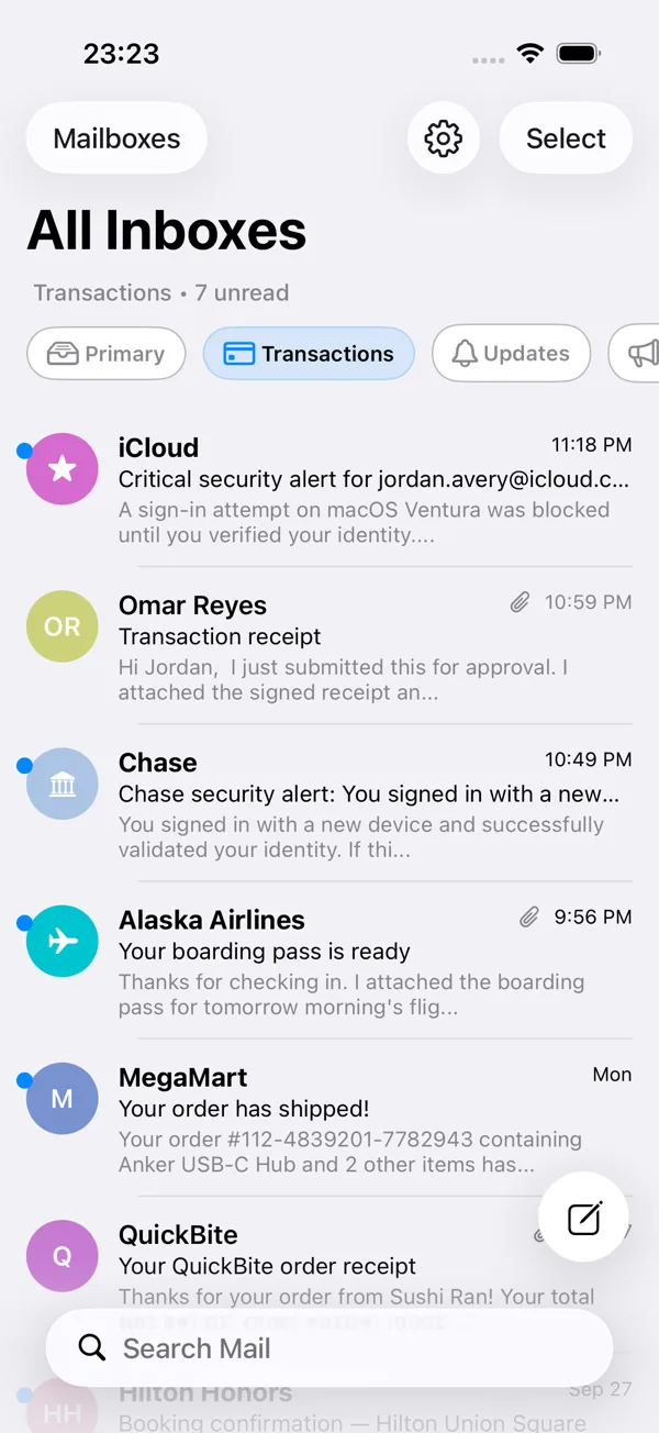 Final screen for mail-002