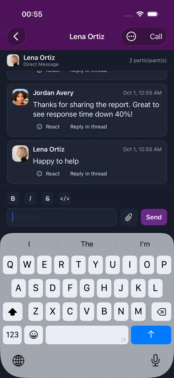 Final screen for teamchat-003